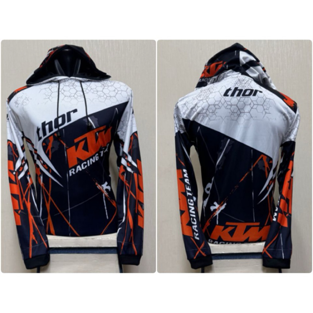 Kaos Jersey Kupluk trail cross lengan panjang Fullprinting