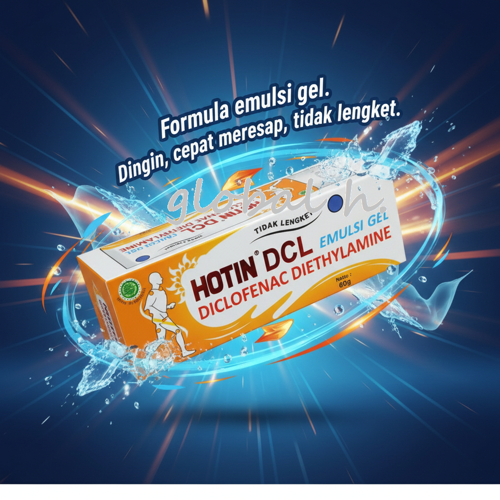 HOTIN DCL Emulsi Gel per 1tube untuk Obat Anti Inflamasi Non Steroid Membantu Meredakan Nyeri Otot A
