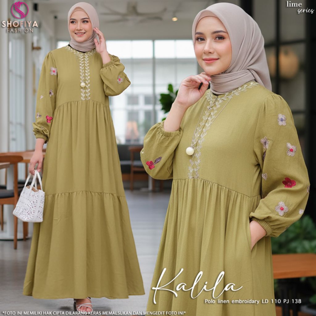 [NEW] GAMIS DRESS KALILA - DANICA BY SHOFIYA // MIDI CHASNA BY SHOFIYA BUSUI BAHAN CERUTY BABYDOLL P