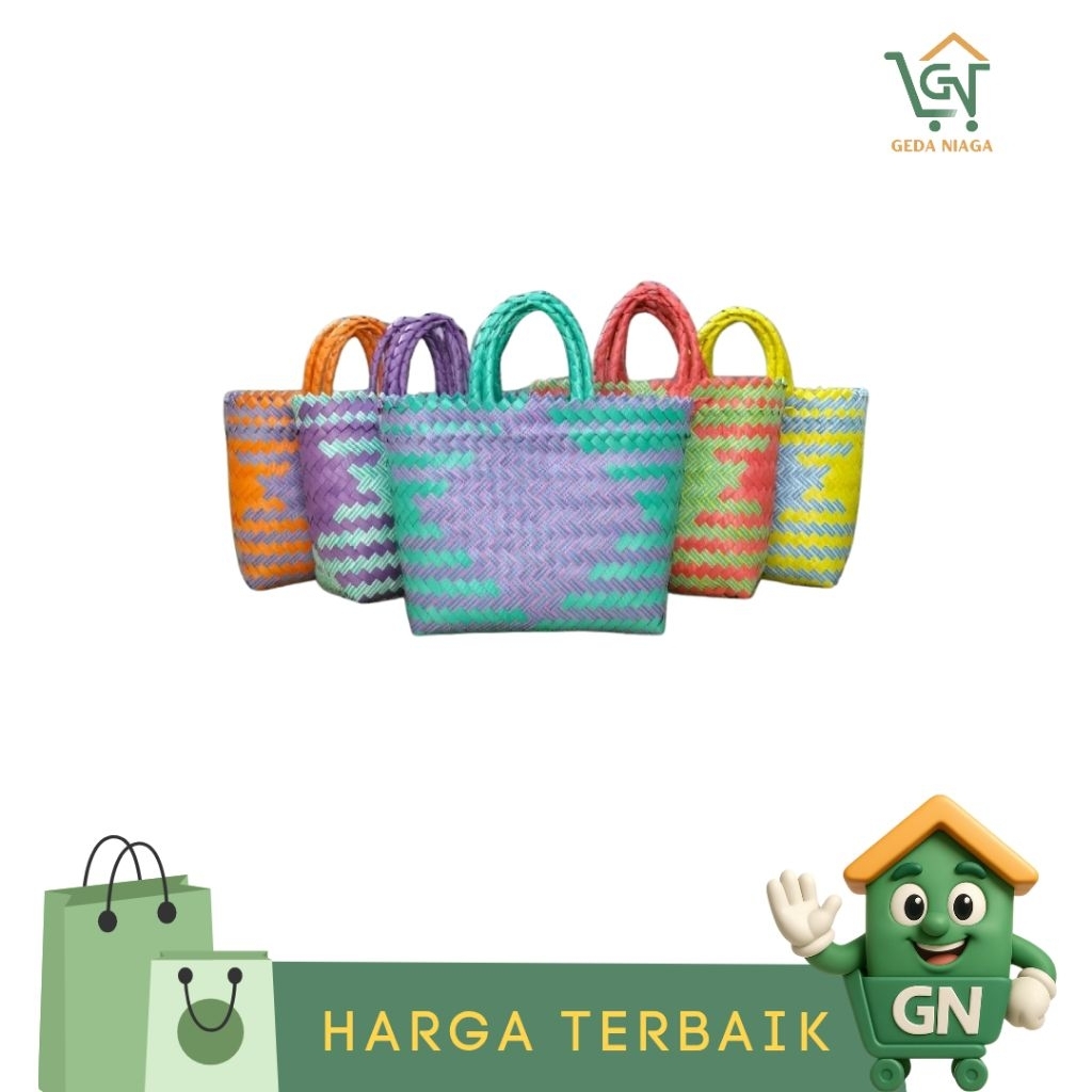 Tas Anyaman Lurik Ngawi / Tas Pasar Anyaman