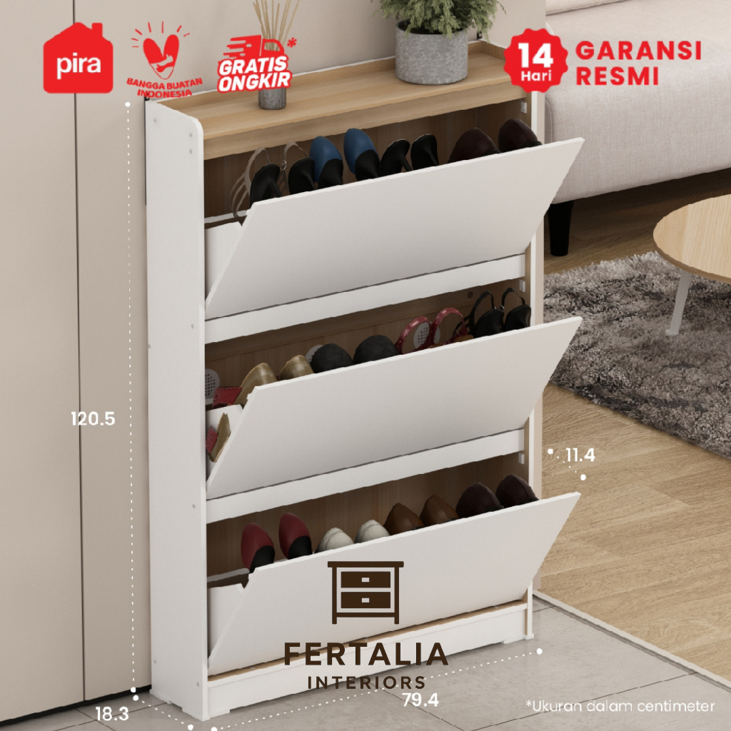 FERTALIA RAK SEPATU PIRA METROPOLIS - HIRO SR80