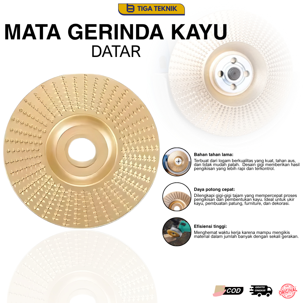 Mata Gerinda Amplas Serut Kayu DATAR / Mata Gerinda Ukir Kayu Wood Mata Gerinda Potong Kayu
