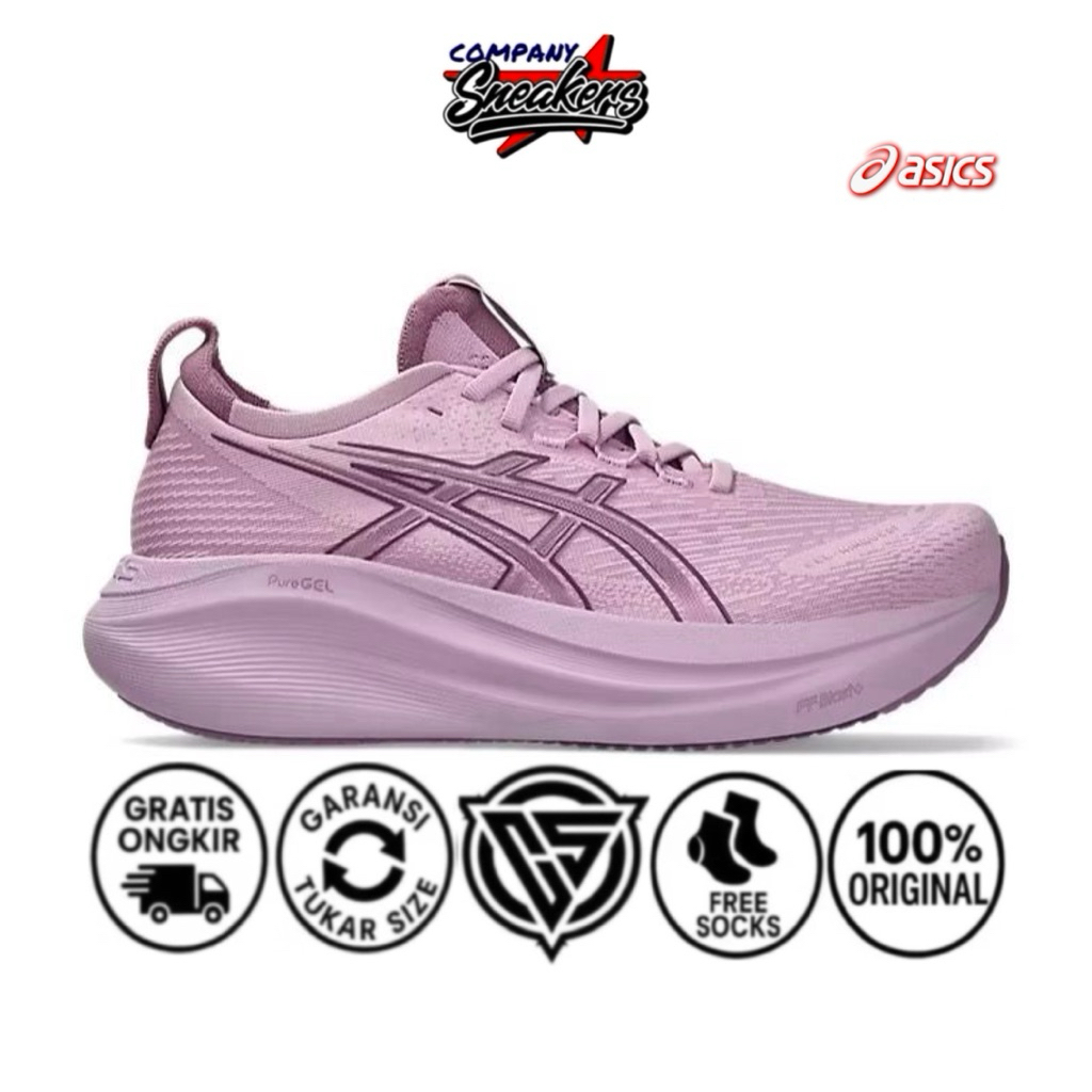 Sepatu Running Asics GEL Nimbus 27 Ube Purple Sepatu Wanita Original