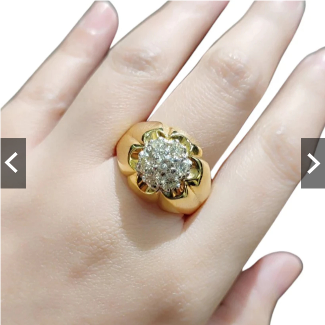 Cincin wanita berlian imitasi