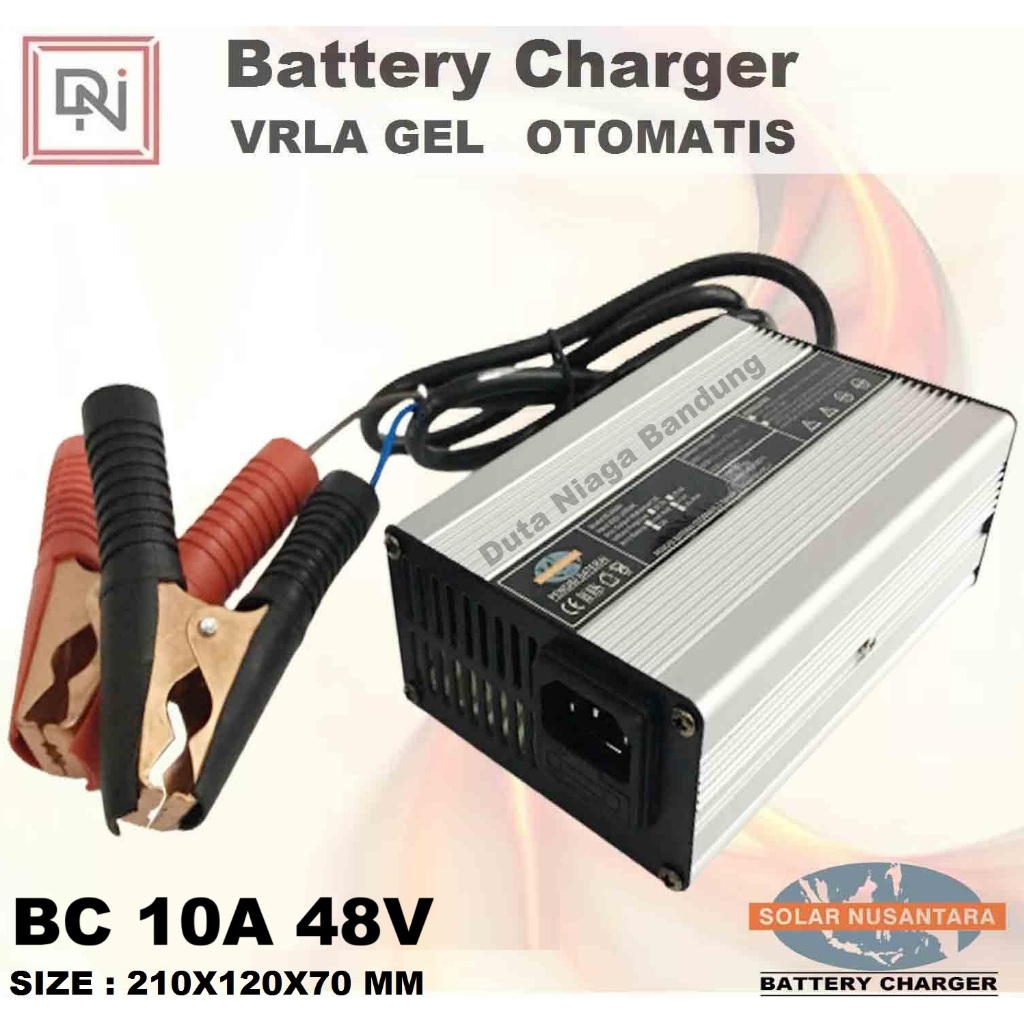 Battery Baterai Charger 10A 48V Basah Kering VRLA GEL Lithium Otomatis Battery Charger 10A 48V