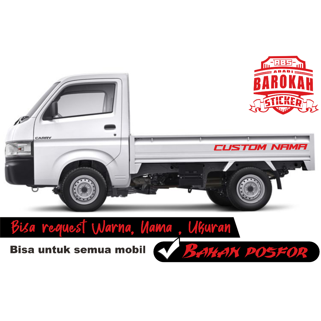 stiker nama mobil
