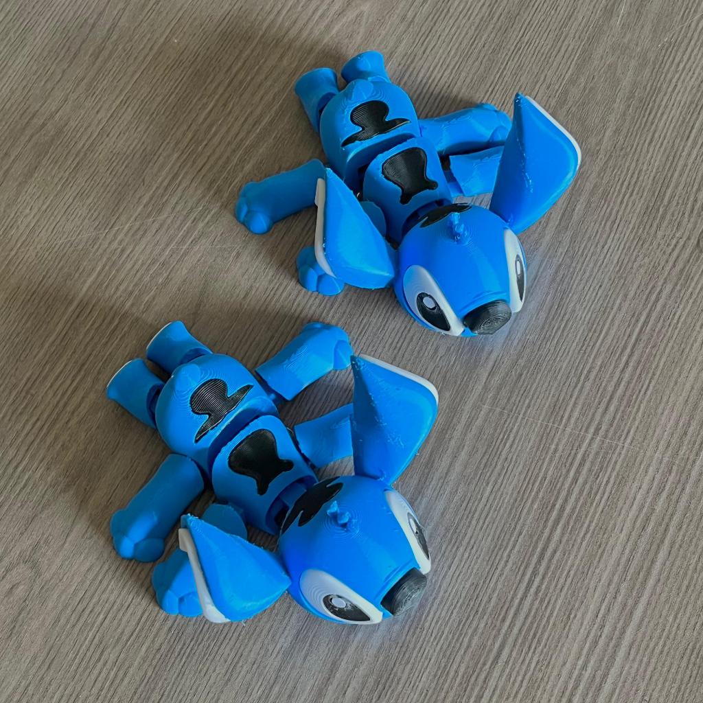 Articulated Stitch Toy, Stitch Figure 3D, Mainan Stitch Bergerak, Stitch Articulated Toy, Mainan Luc