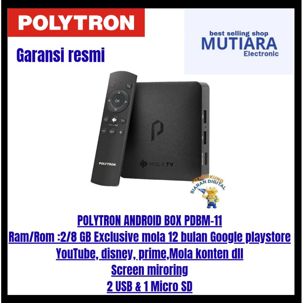 POLYTRON ANDROID BOX PDBM 11/
PDBM-11 MOLA TV