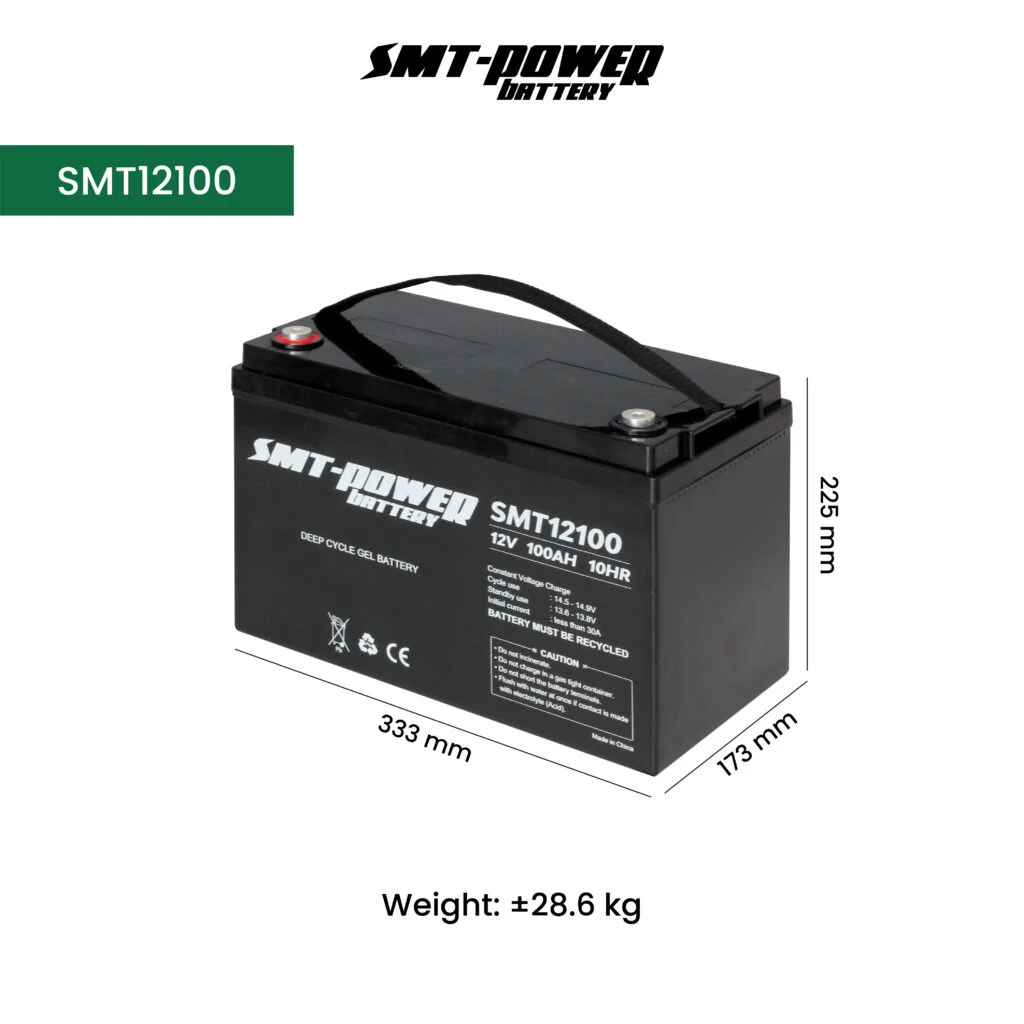 SMT POWER BATTERY VRLA Deep Cycle Gel 12V 100AH (SMT-12100)