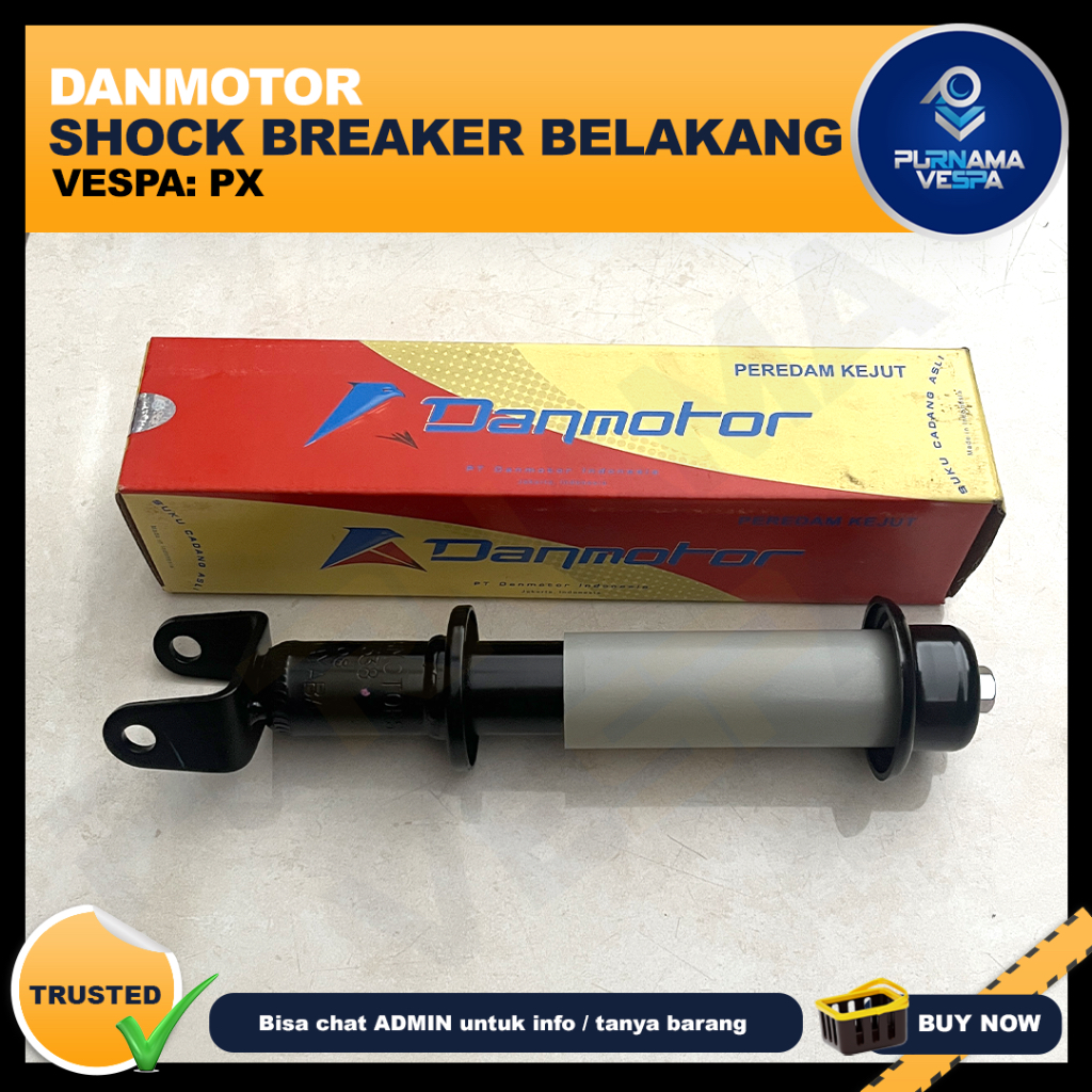 Shock Breaker Belakang Vespa PX/PXE/EXCEL/SPARTAN (Tanpa Per) Merk: Danmotor