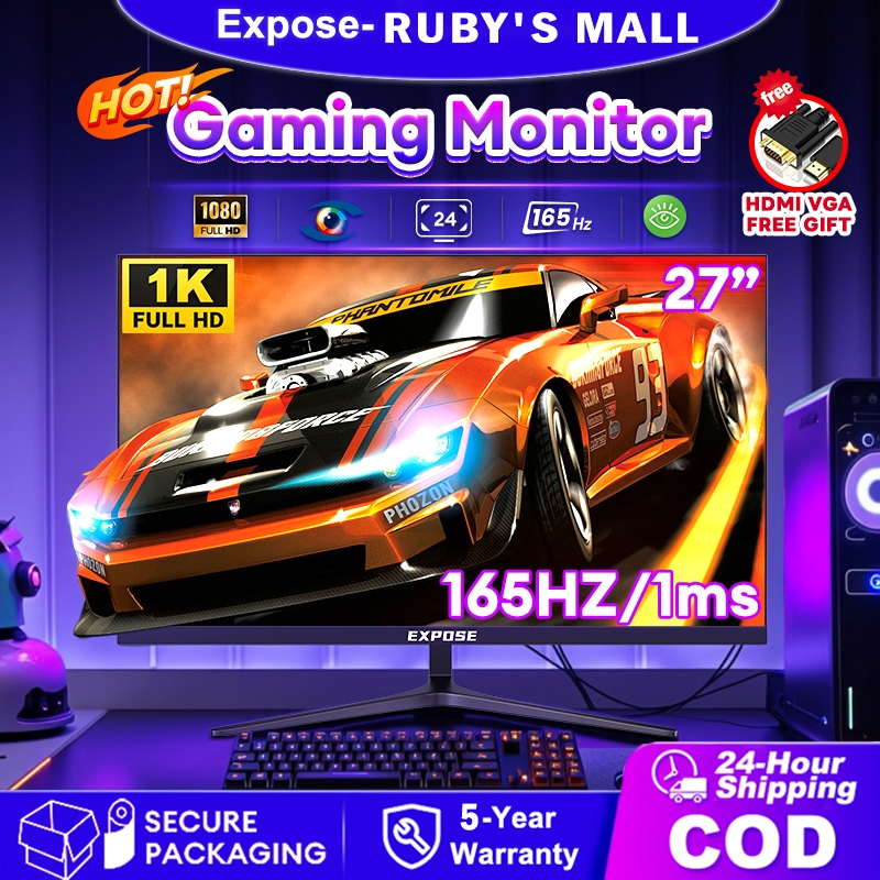 Monitor 27 Gaming Monitor PC curved 75Hz/165Hz desktop ips komputer monitors