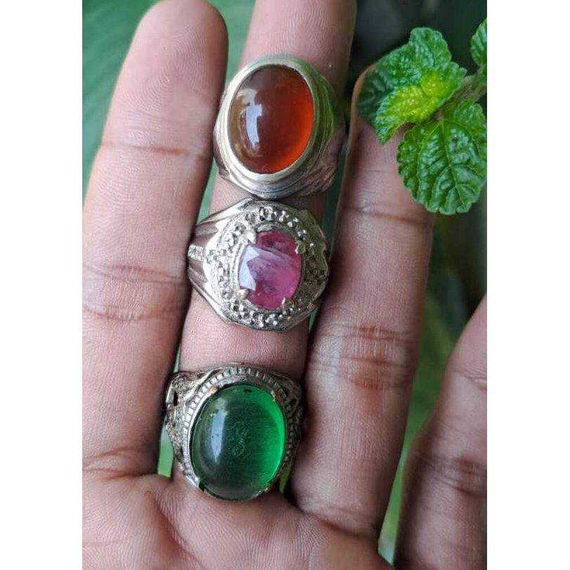 Paketan Cincin Batu Akik Pria/Macam-Macam Batu Cincin/Batu Cincin Murah/Cincin Batu Akik Paketan