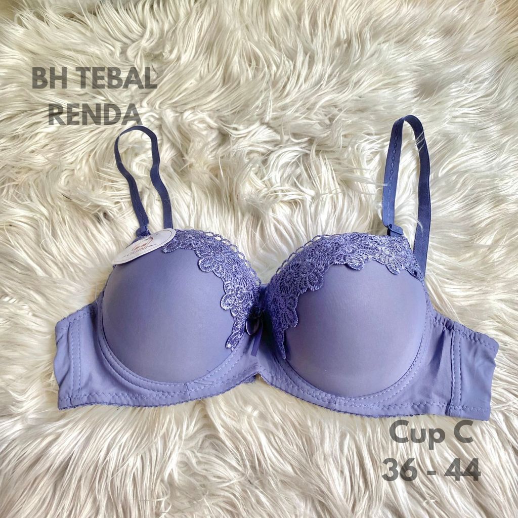BRA BH WANITA PAKAI KAWAT CUP C BUSA TEBAL SIZE 38-44 KUALITAS PREMIUM