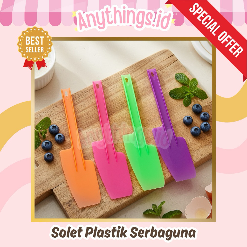 TEBAL Solet Spatula Plastik Besar Solet Serbaguna Solet / Sepet Memasak