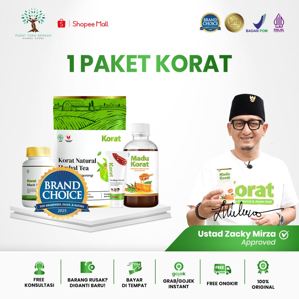 Korat Herbal Madu Kapsul Dan Teh Original dan BPOM Teruji Klinis dan Tanpa Efek Samping