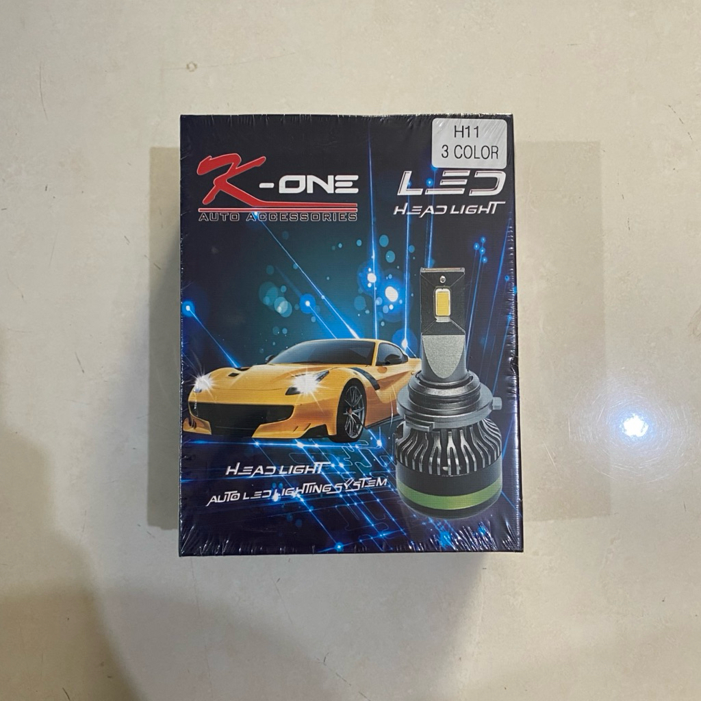 Lampu LED Mobil K-one H11 3 warna