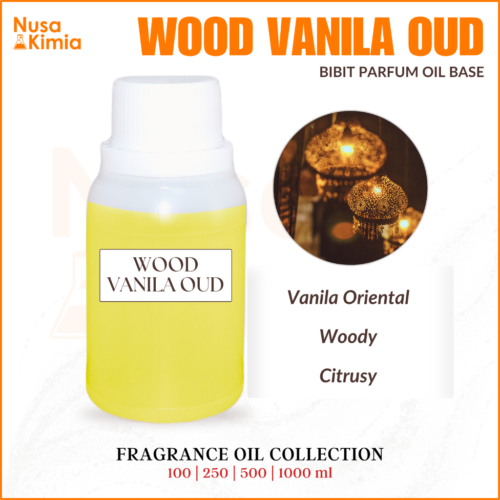 Bibit Parfum Wood Vanila Oud 1 Liter - Fragrance Oil untuk Parfum, Candle & Diffuser