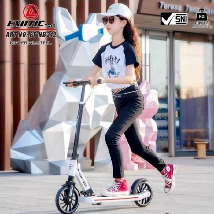 EXOTIC SCOOTER HB 312 - SCOOTER ANAK BESI ET HB 312 HB 313 REM SHOCK STEEL 100KG MAX