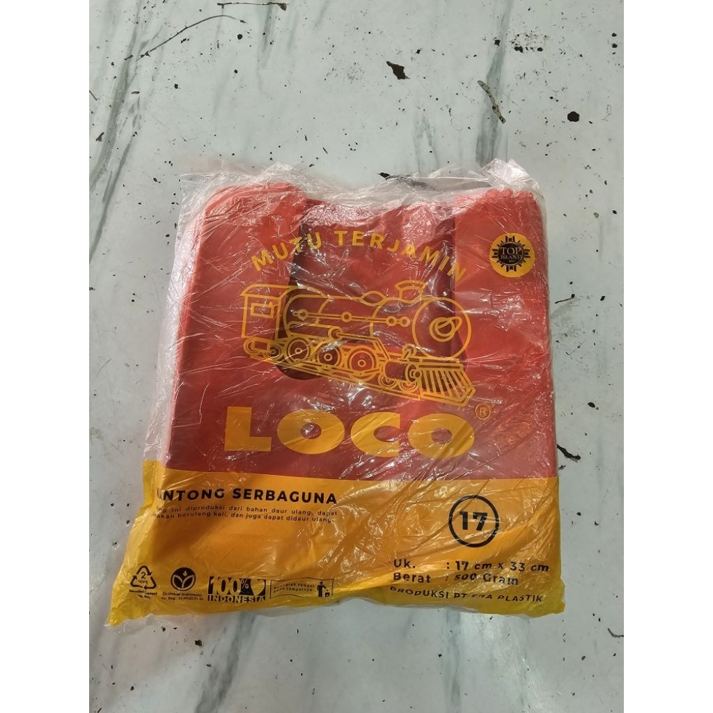 Kantong Plastik Kresek Merah Kecil Ukuran 17