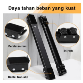 2 Pcs Roda Lemari Portable 360° Fleksibel: Roda Tatakan untuk Kulkas 2 Pintu & Mesin Cuci