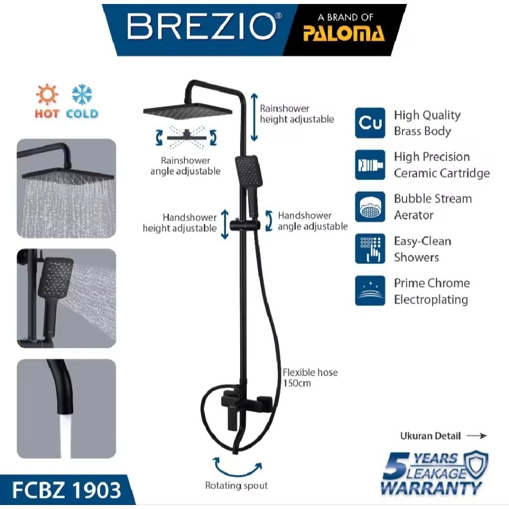 Paloma shower FCBZ 1903 set