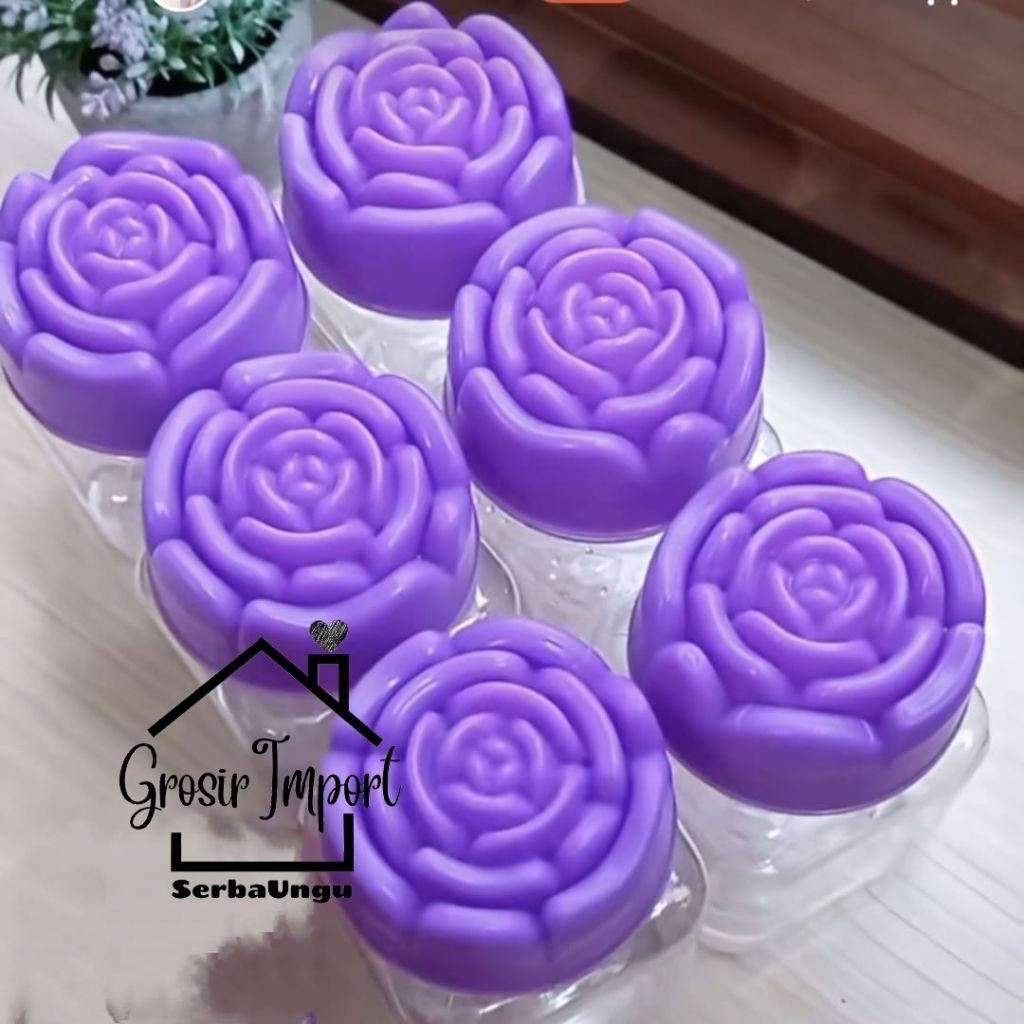 Toples Bumbu Mawar Ungu / Wadah Bumbu Dapur 200ml