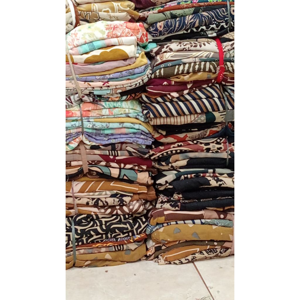 DASTER PERca kencana ungu dan perca laweyan kirim motif rendem