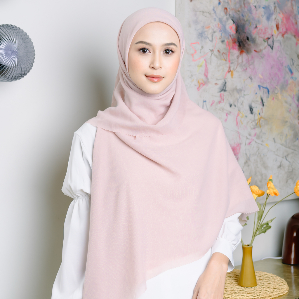 Lozy Hijab - Mima Syari Lasercut (Hijab Segiempat Syari Lasercut Bahan Arabian Voal)