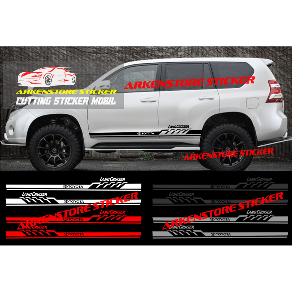 Promo sticker mobil land cruiser cutting sticker stiker mobil toyota land cruiser stiker land cruise