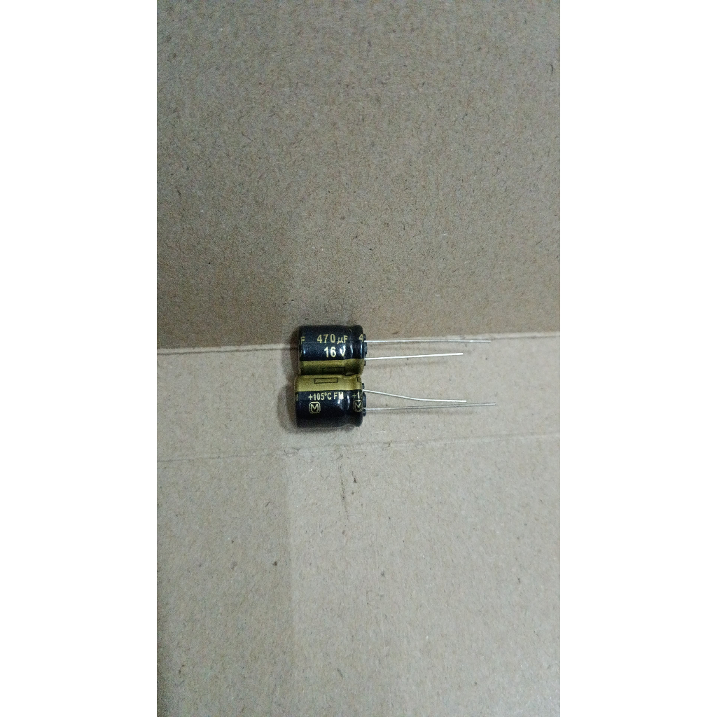 6776 kapasitor elco 470uf 470 uf 16v panasonic fm high audio grade