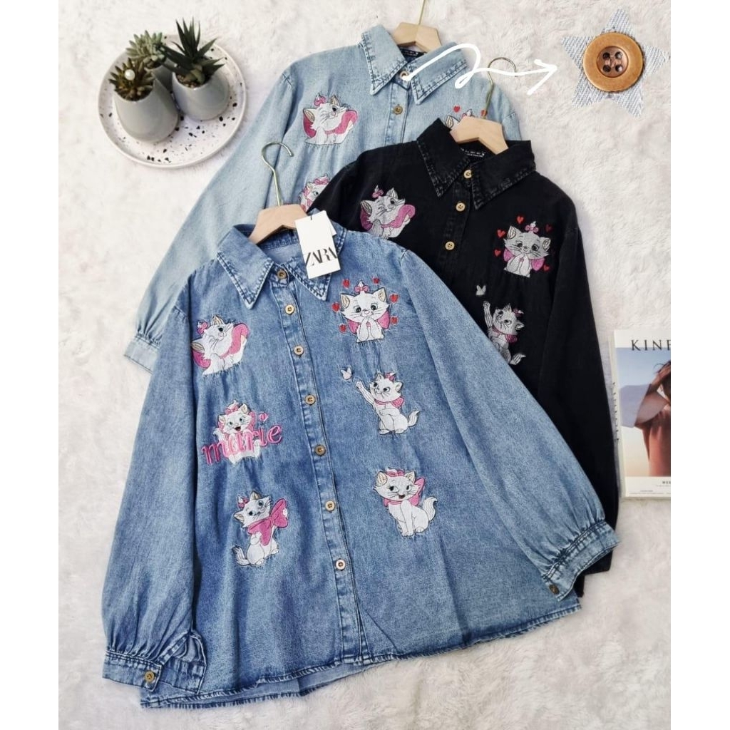 Kemeja denim kekinian, Zara