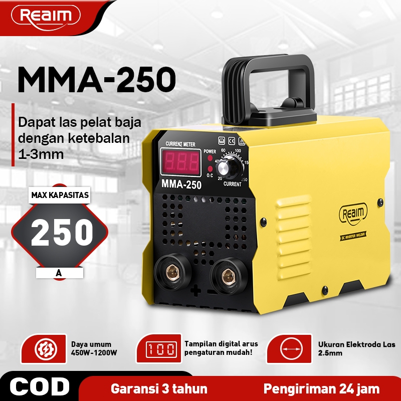 Reaim mesin las listrik solder mesin las MMA 250 IGBT 450 watt
