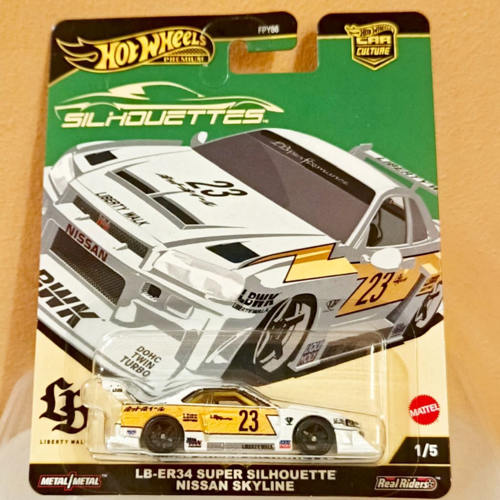 Hot Wheels LBWK ER34 Silhouette Putih Premium (JAPAN STICKER)