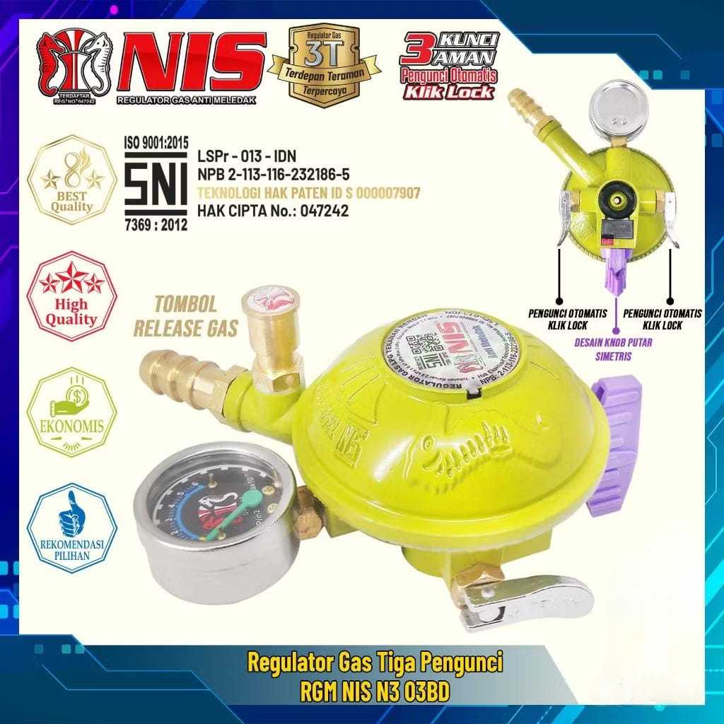 Nis Regulator Gas 3T (N3 03BD) - Tekanan Rendah