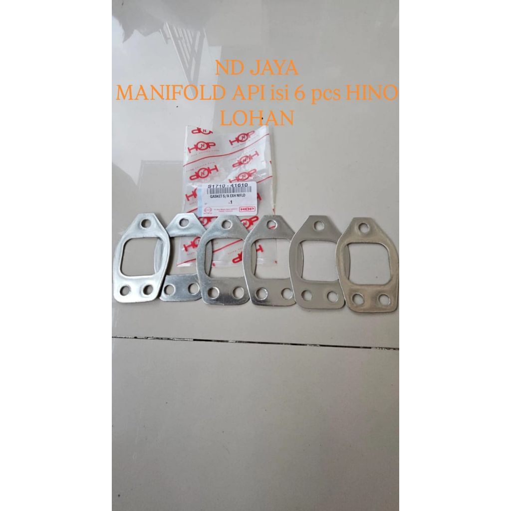 PACKING EXHAUST isi 6 PACKING MANIFOLD API HINO LOHAN JO8E FM260TI GASKET API isi 6pc