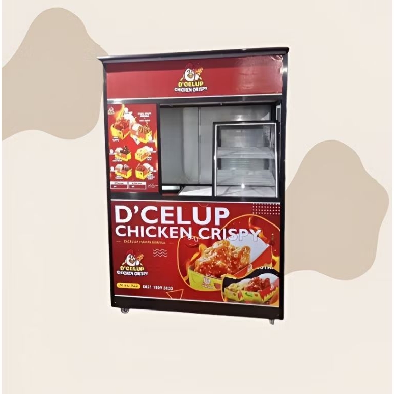 Gerobak jualan Fried chicken/Booth jualan Bisa custom