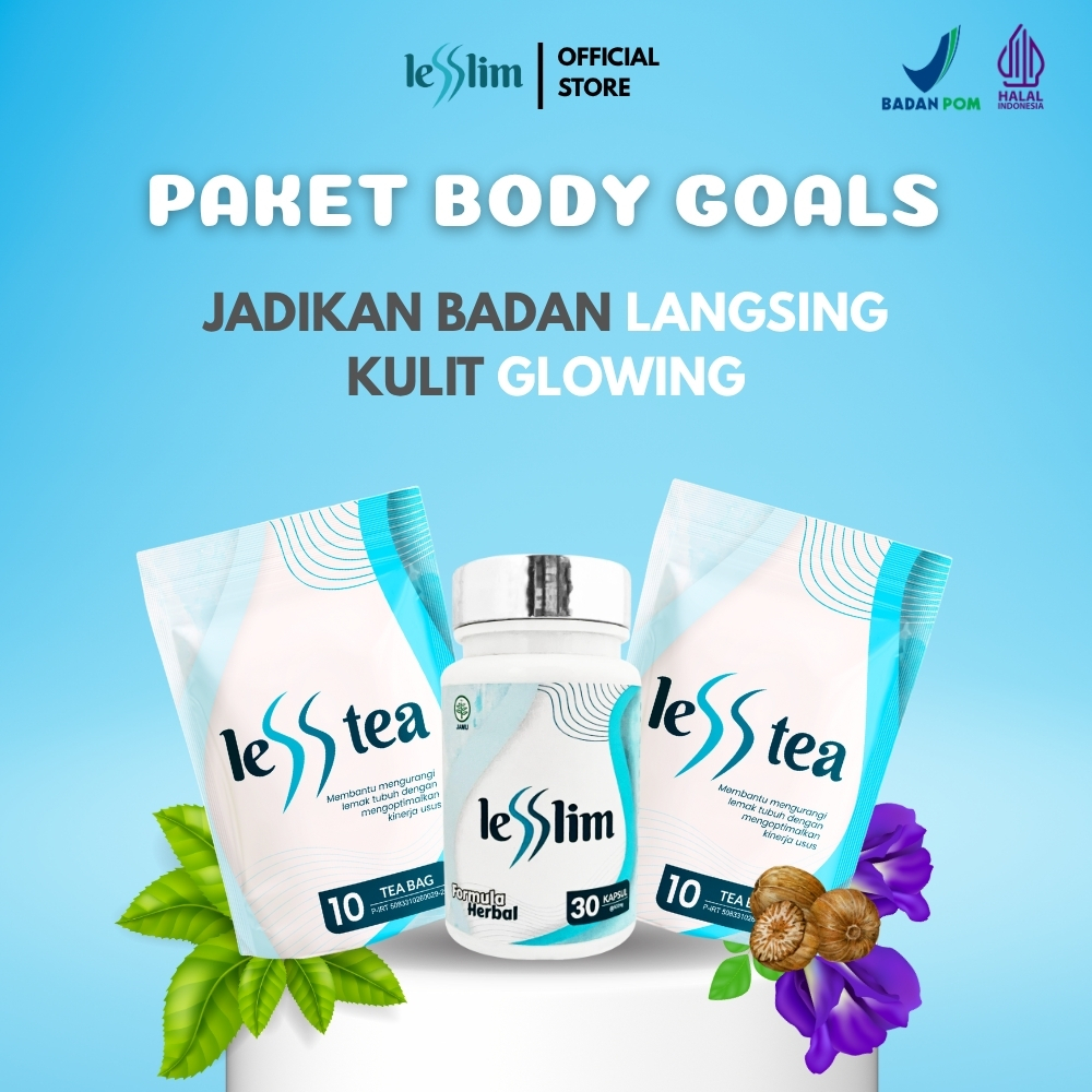 Paket Body Goals | Herbal Pelangsing Penurun Berat Badan & Obat Diet Perut Buncit Alami BPOM