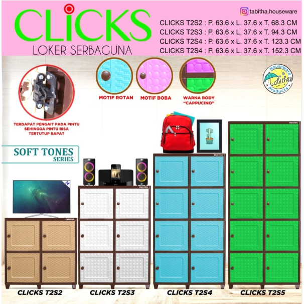 Lemari tabitha clicks / lemari susun merk tabitha