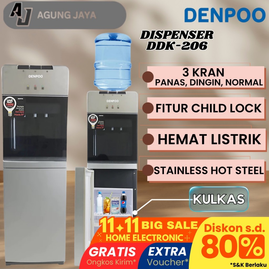 Dispenser Denpoo DDL 206 Bagian Bawah Kulkas