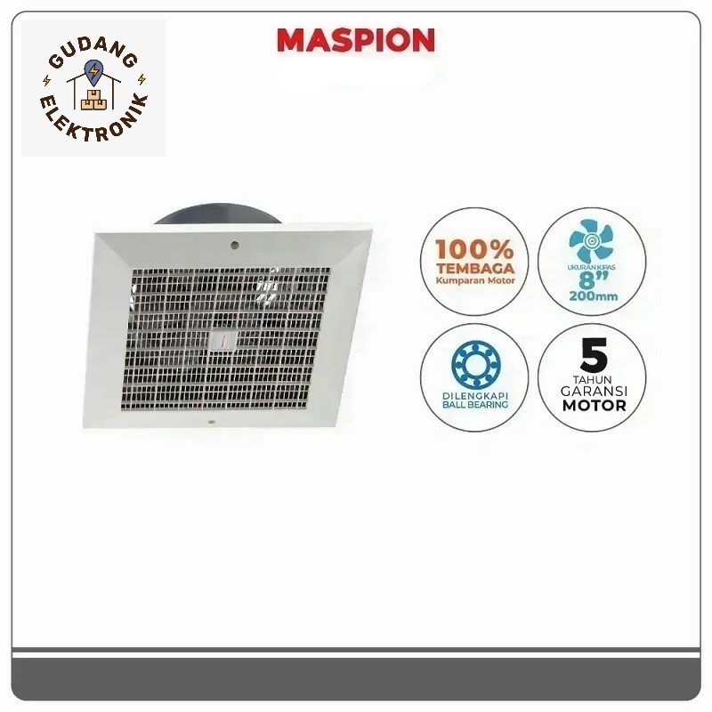 MASPION EXHAUST FAN / HEXOS PLAFON CEF20 CEF 20 (8 INCH)  /MASPION EXHAUST FAN / HEXOS PLAFON CEF25 