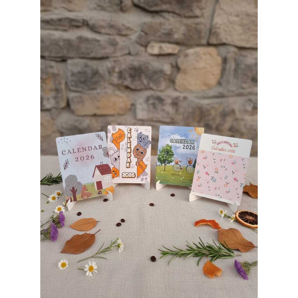 KALENDER MINI 2026 AESTHETIC STANDING / KALENDER MEJA DUDUK 2026