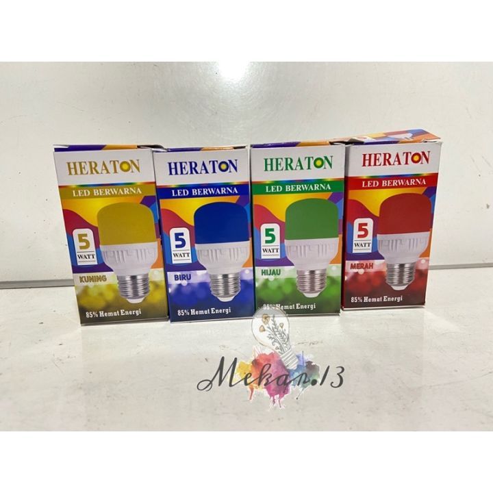 LAMPU LED WARNA WARNI 5 WATT HERATON / LAMPU  LED HIAS WARNA