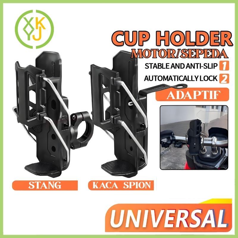 XYKJ Tempat Botol Motor Touring Perjalanan Braket Motor Cup Holder Tempat Botol Minum Motor