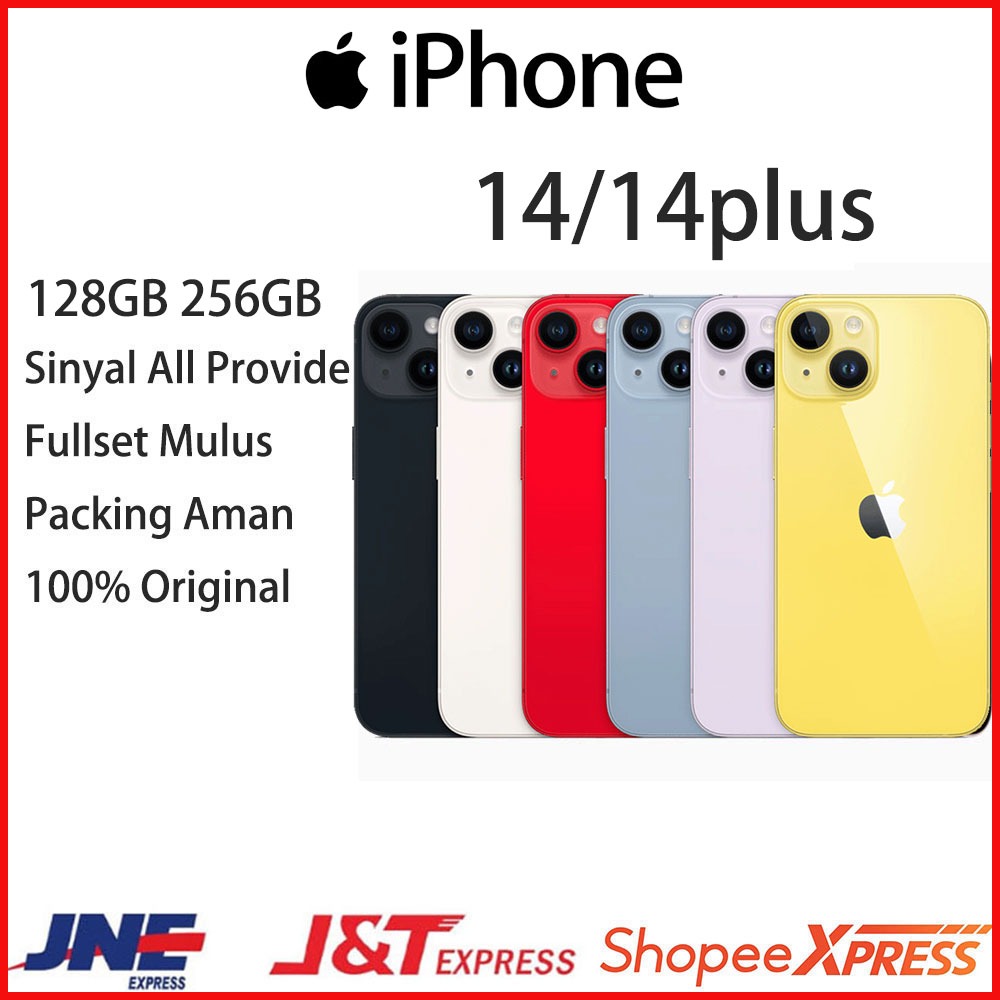APPLE IPHONE 14/14PLUS 128GB 256GB SECOND HP14 14PLUS  INTER ORIGINAL IP14BERGARANSI 1 FULLSET MULUE