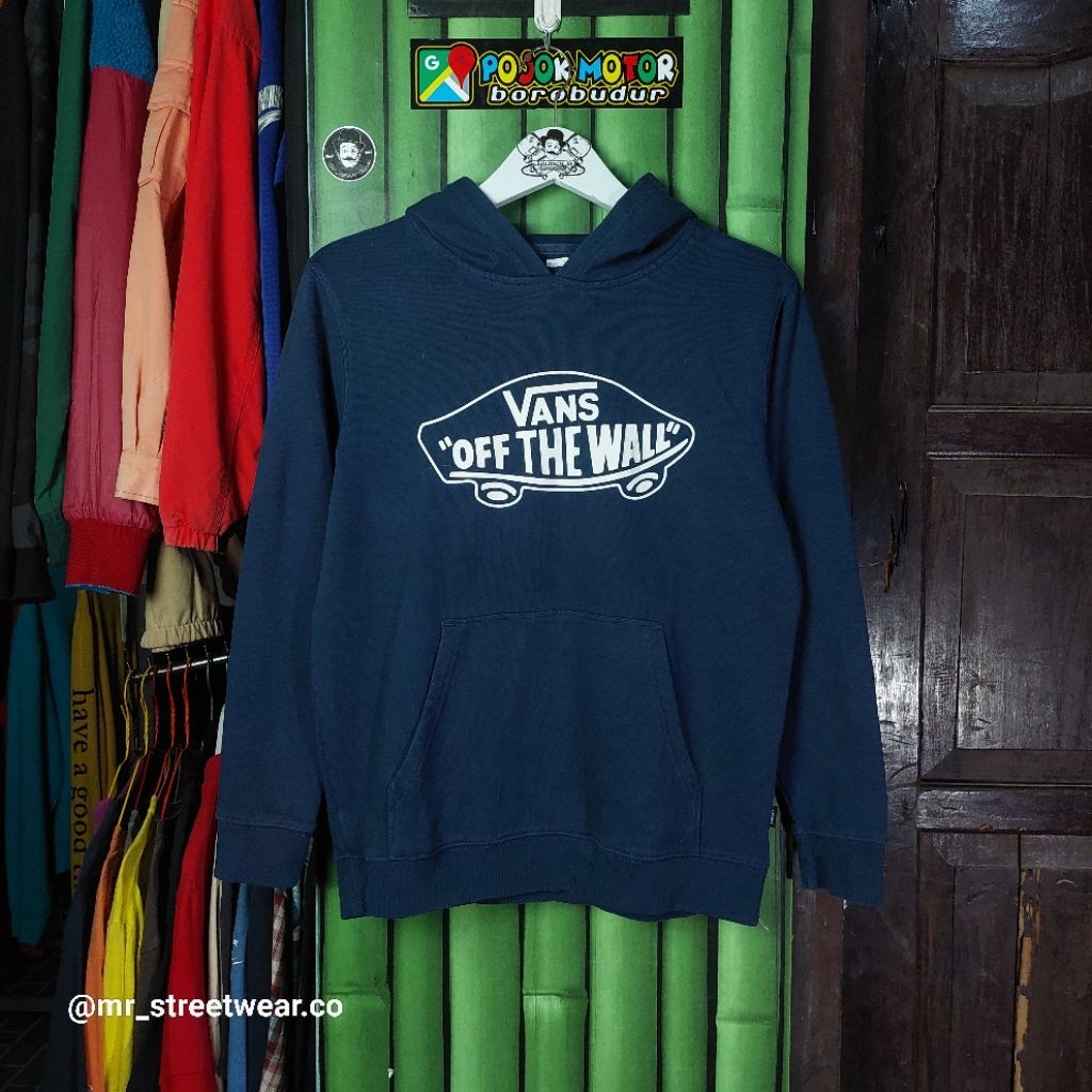 Hoodie vans blue navy logo skate original