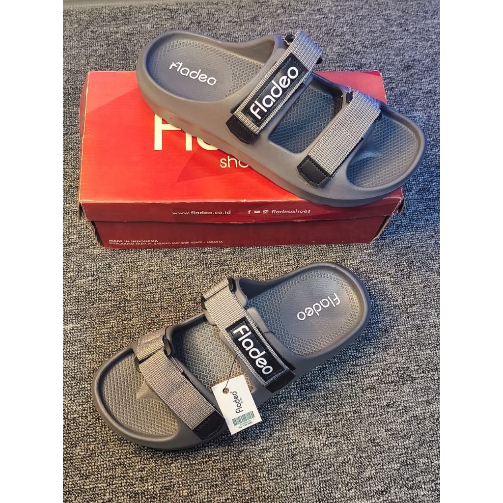 fladeo G22/MDS458-1KV/Sandal phylon slide two strap adjustable Pria Ringan & Empuk [ Phylon Slipper 
