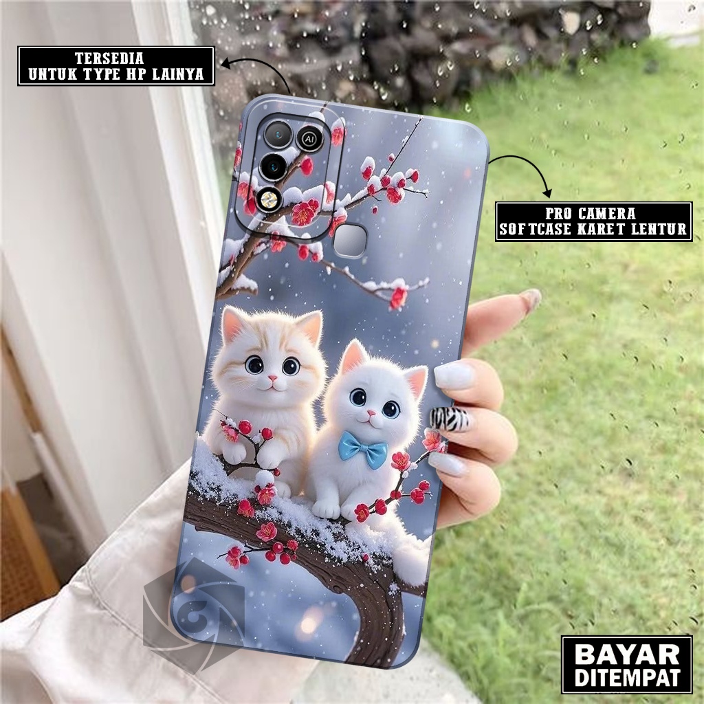 Case INFINIX HOT 10 PLAY / 11 PLAY Terbaru - Case Kucing - Softcase INFINIX HOT 10 PLAY / 11 PLAY - 