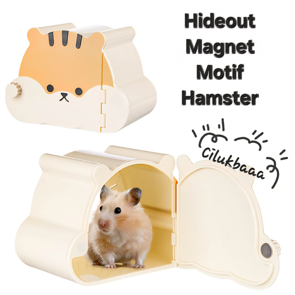 Hideout Magnet Hamster Lucu Rumah Tempel Kuat untuk Hewan Kecil