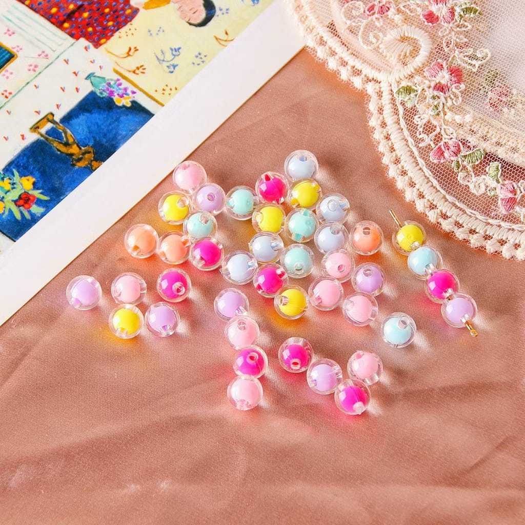 Manik Manik Akrilik Bulat Kristal Mote Candy