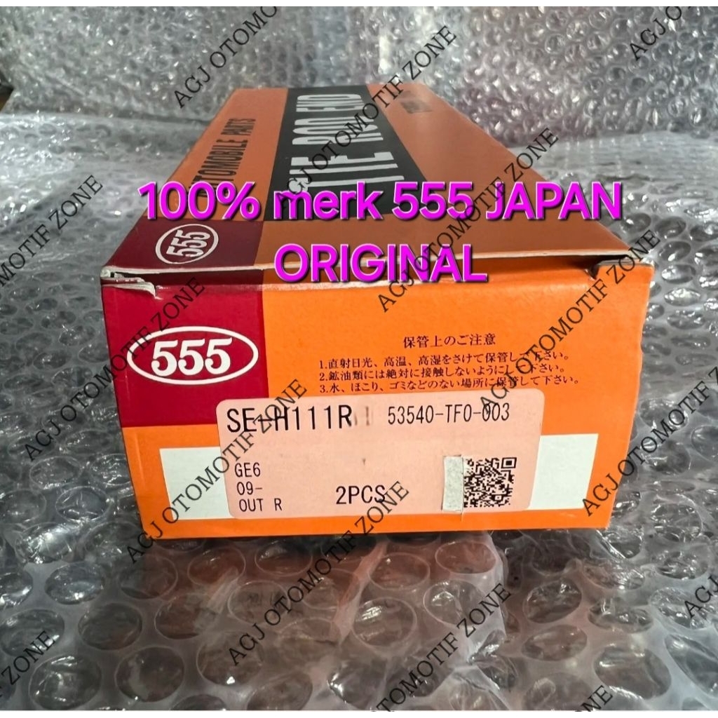 Tie Rod Tierod End (Harga 1set) Jazz Rs Ge8 2008-2014 Freed Mobilio 555 Japan Original